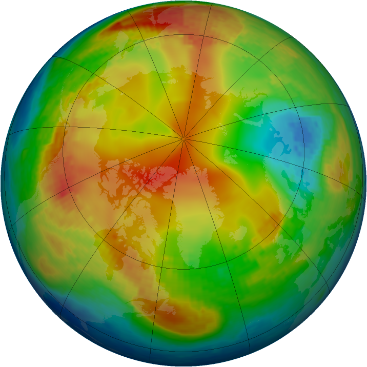 Arctic ozone map for 26 January 2004
